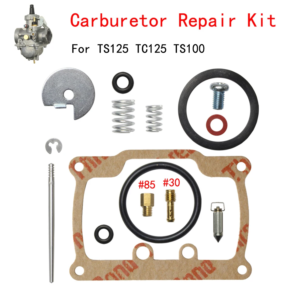 Kit de reparación de carburador para SUZUKI TS125 TS125N TC125 TS100 TS TC 100 125 reemplazo de carburador MIKUNI CARBY de alta calidad