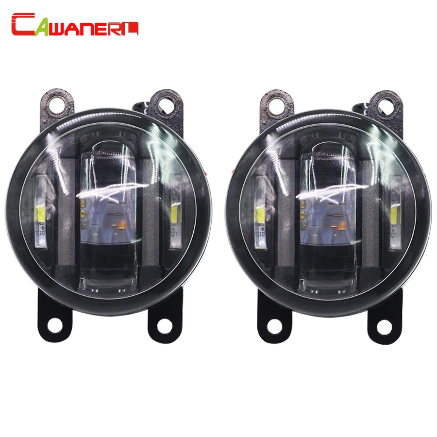 Cawanerl 2 X Car Accessories LED Fog Light DRL Daytime Running Lamp High Lumens For Citroen DS4 Xsara Picasso C4 C3