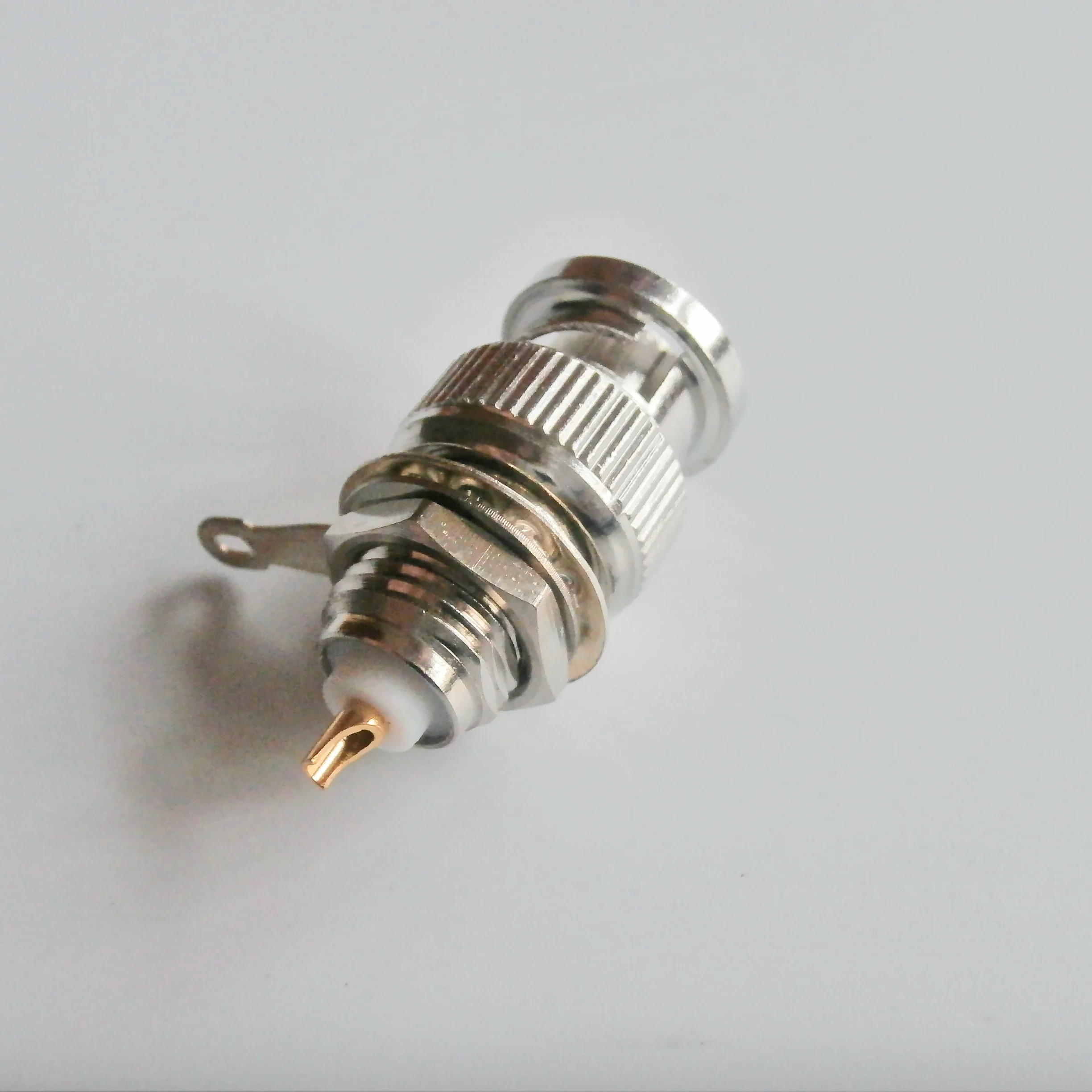 1pcs BNC Male Plug with nut bulkhead solder cup deck mount RF Coaxial connector adapter