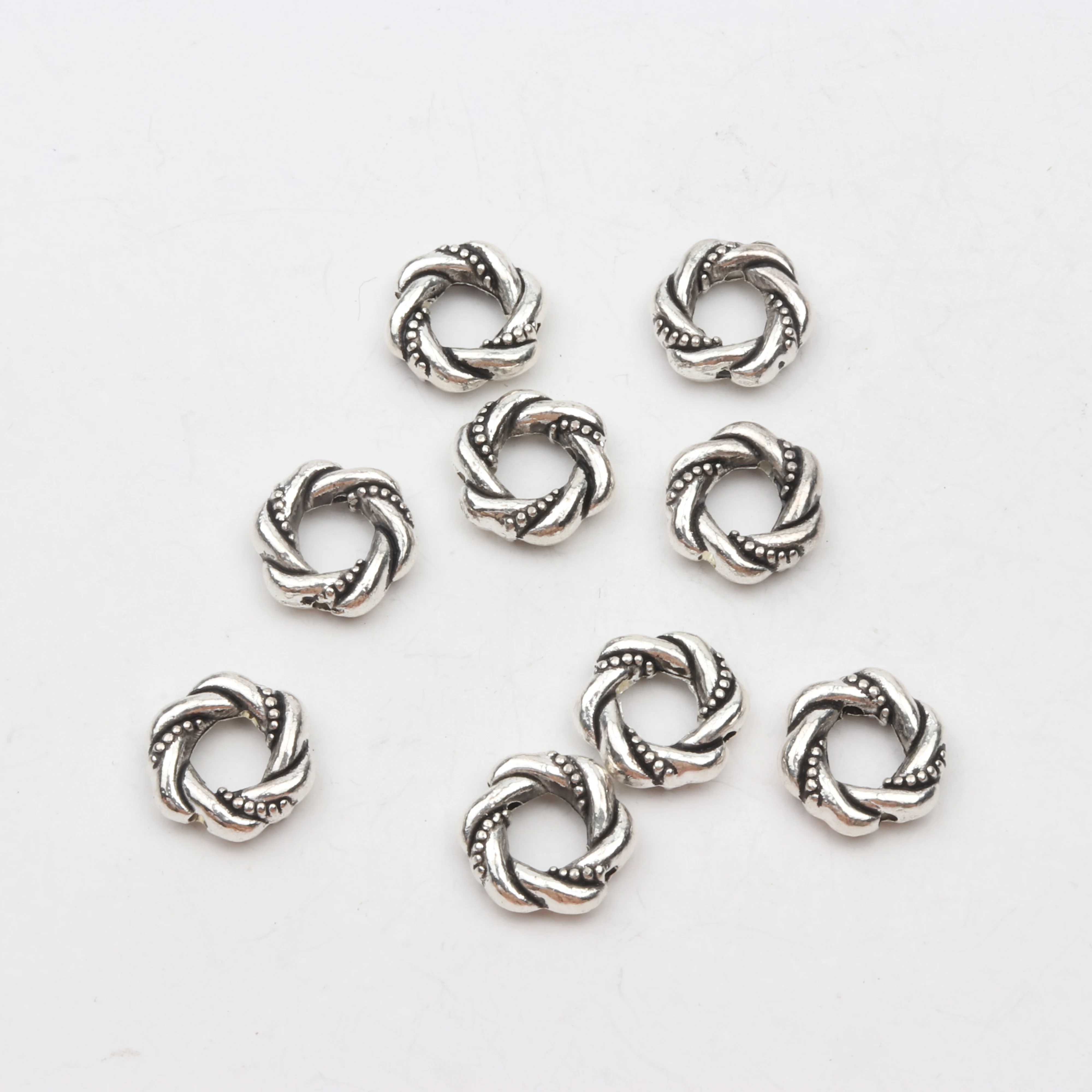 10pcs Antique silver Color Annularity  Stripe Hollow Shape Clasps Connector For Necklace Earrings Jewelry Making DIY Accessories