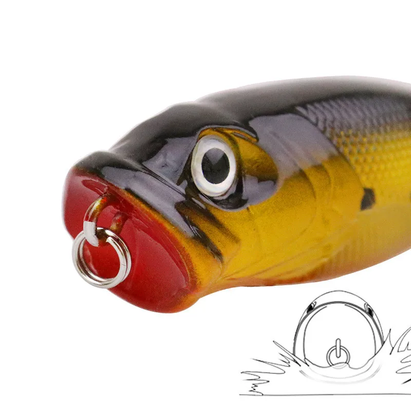 Angelköder Boom Popper Laut Stahlkugeln Bauen Sie harten Köder 7 cm/8,5 g Poper Kunstköder Top Water 1 Stück Verkauf – Detail 2