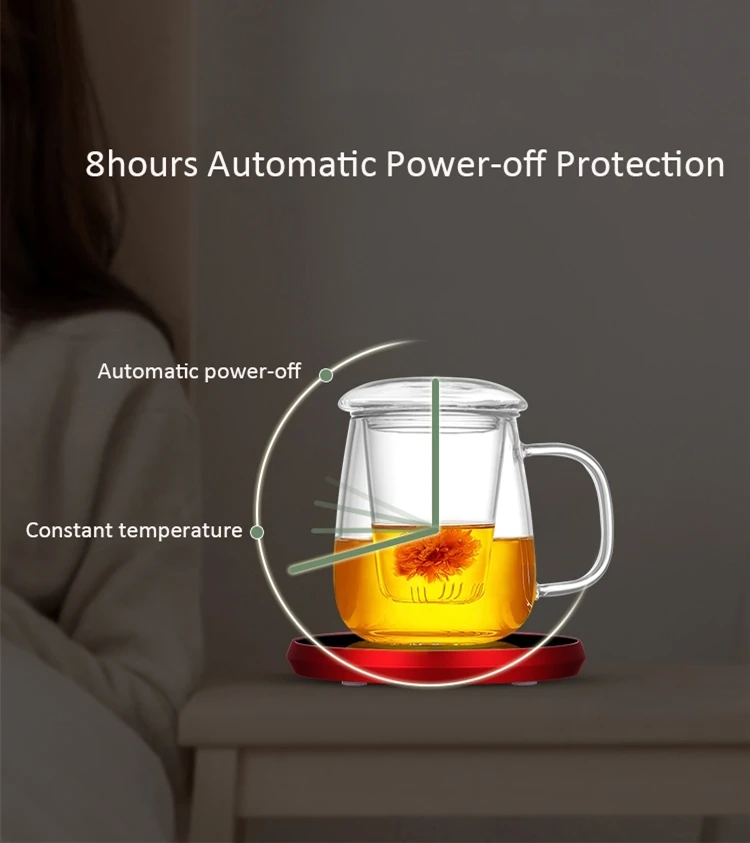 Mini Portable USB Cup Warmer 3 Gear Coffee Mug Heating Coaster Smart Thermostatic Hot Plate Milk Tea Water Heating Pad Heater