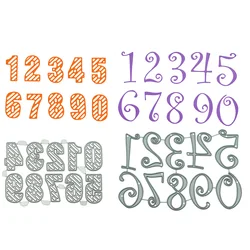Arabic 0~9 Number Metal Cutting Dies For Scrapbooking DIY Birthday Congratulation Memory Card Decorating Punch  Cutter