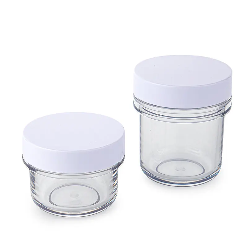 100Pcs 50g 100g Plastic White Bottle Box Cosmetic Cream Pot Empty Packaging Container