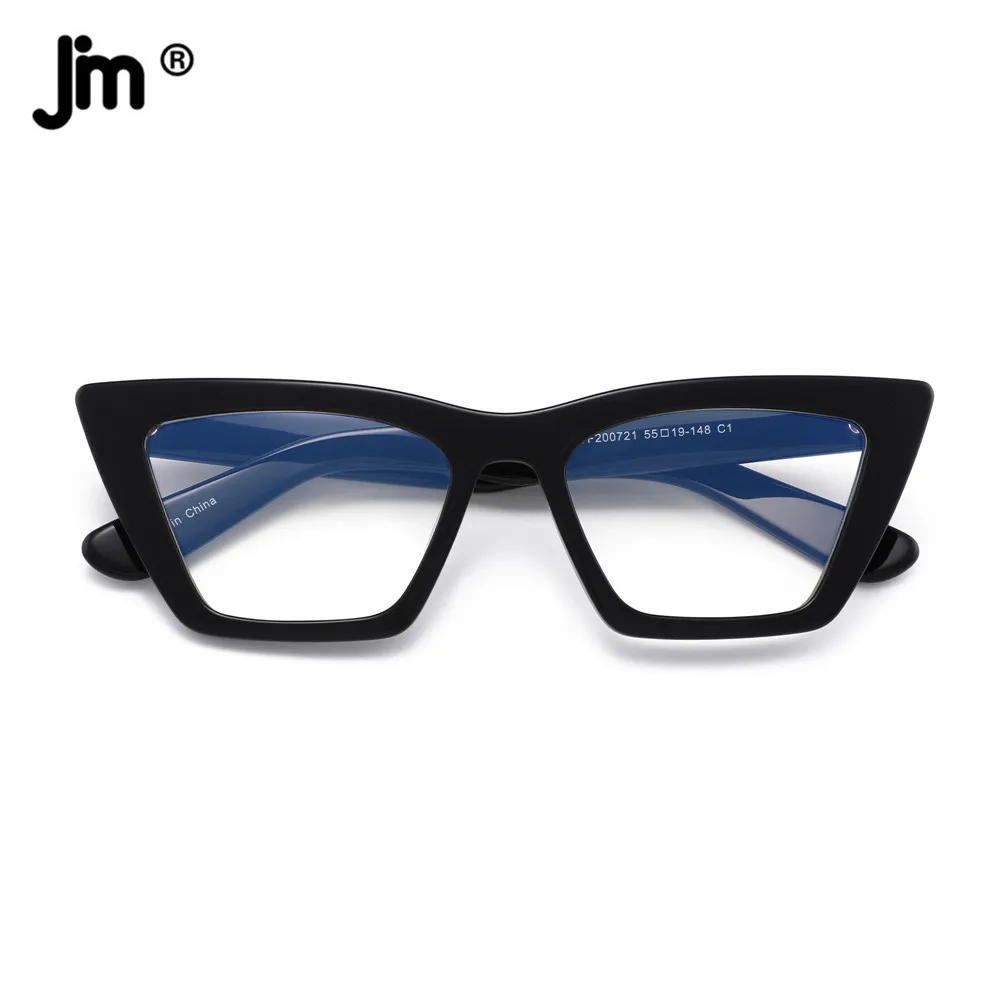 Acetate Frame Cat Eye Blue Light Glasses Women Brand Designer Square Computer Clear Fake Glasses