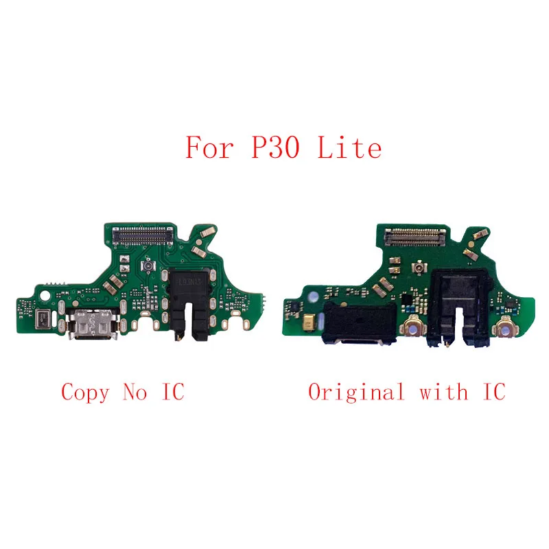 USB Charging Port Connector Board Parts USB Flex Cable For Huawei P30 P30Lite P30 Pro With Microphone Mic Repair Part