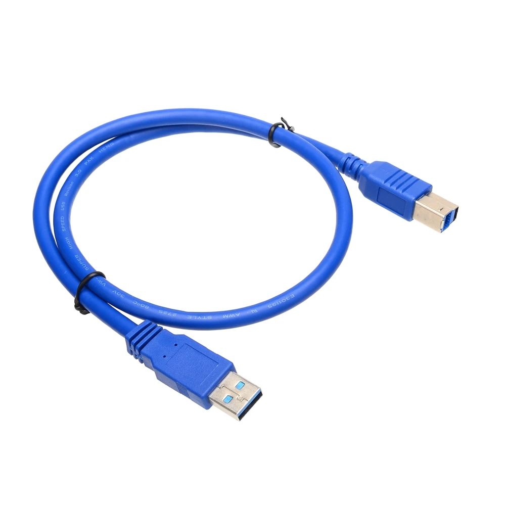 كابل طابعة USB 3.0 2.0 نوع a ذكر إلى B ذكر DAC كابل طابعة USB بطول متعددة 0.3 م/0.5 م/1 م/1.5 م/1.8 م/3 م/5 م
