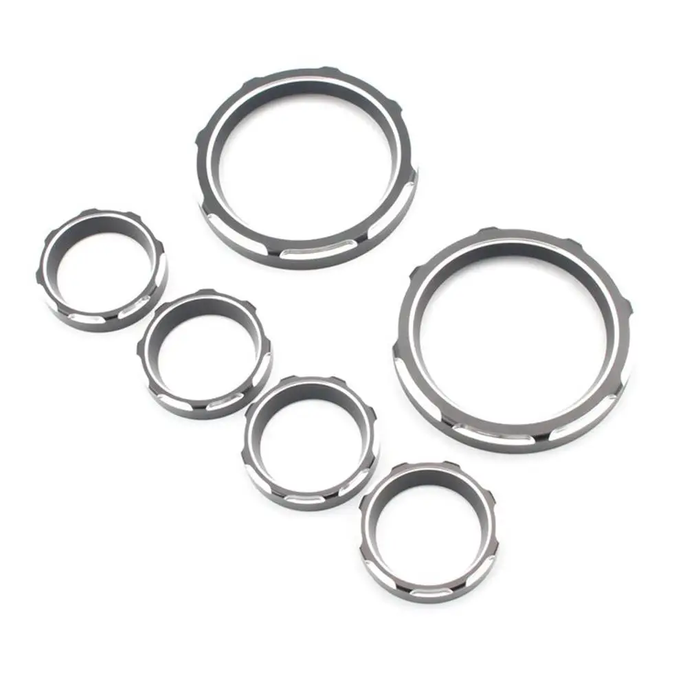 6Pcs Motorcycle Instrument Board Gauge Bezel Cover Kit For Electra Street Road Glide Trikes 1996-2013