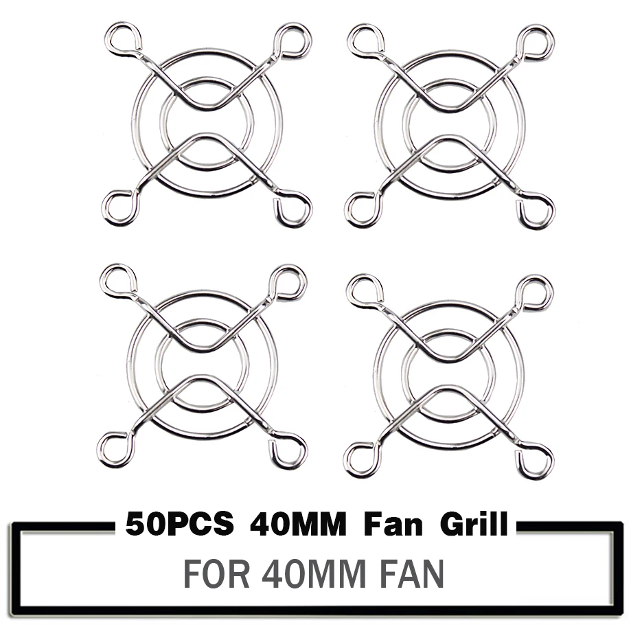 

50PCS 4cm 40mm Silvery Metal Mesh Finger Guard Protective Net Fan Grill Computer Case Fan Grill