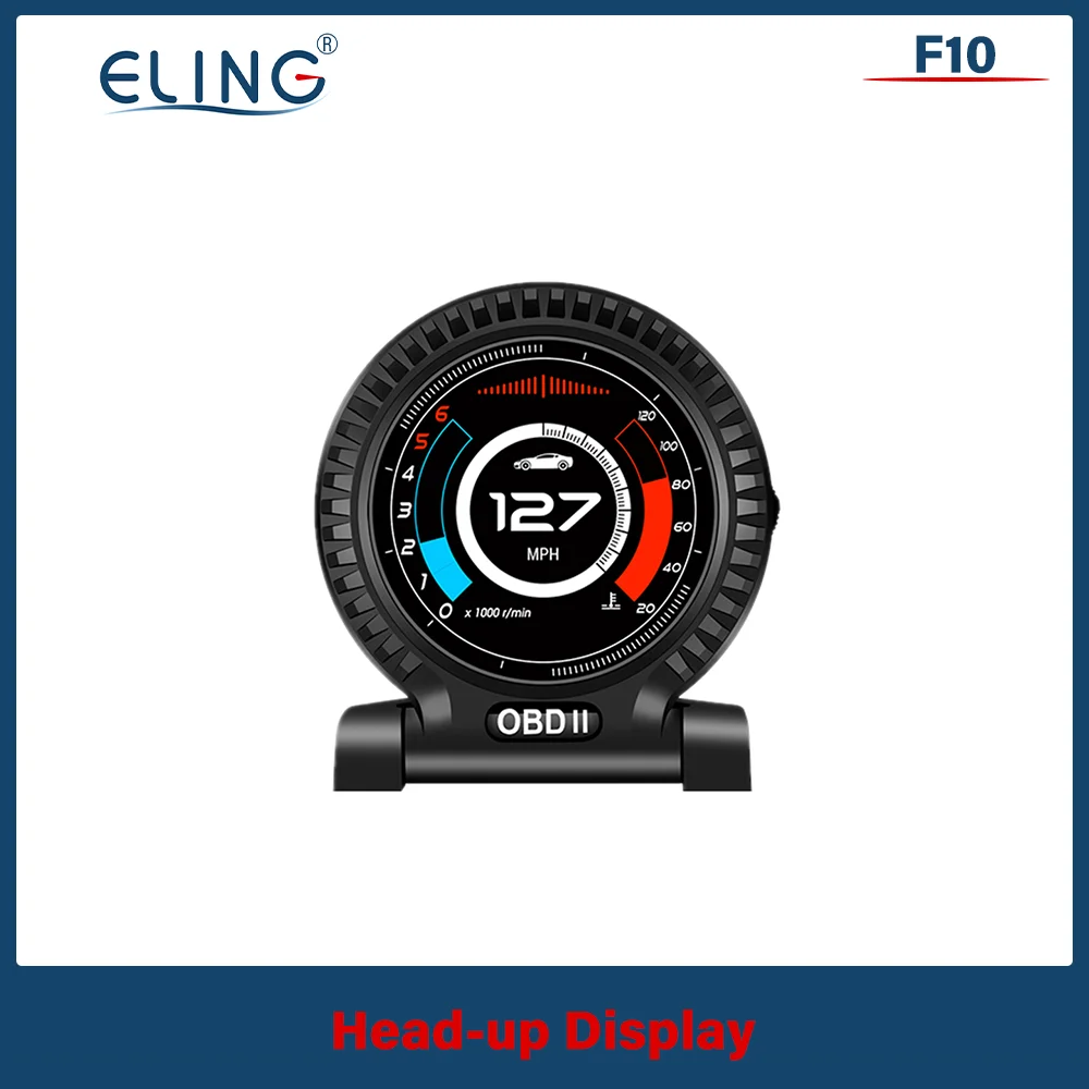 

ELING Newest Car Electrics Head Up Display Car Computer On-Board Speed Odometer Turbo Boost Pressure Security Alarm HD Display