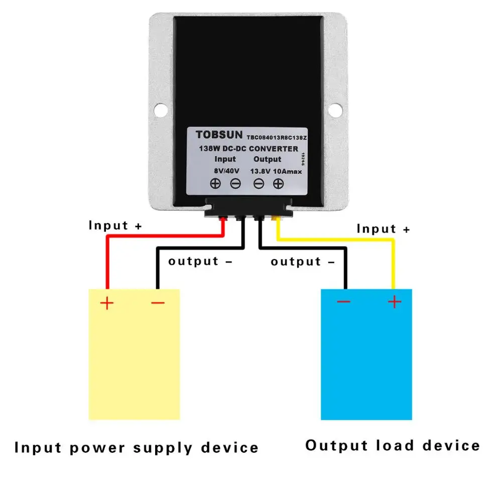 DC 8V-40V to DC 12V 13.8V 5A 6A 10A Stabilizer Voltage Regulator Buck Boost Converter Transformer Power Supply for Car LED Solar