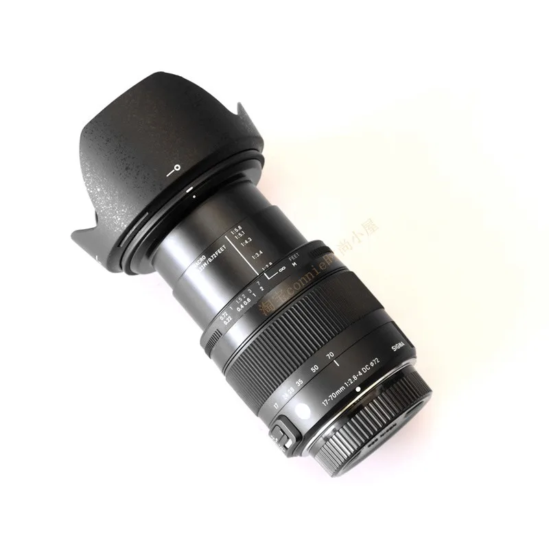 LH780-03 72mm Reverse petal flower Lens Hood cover for sigma 17-70MM F2.8-4 DC APS-C camera lens