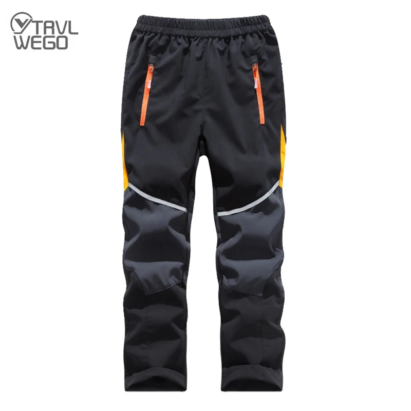 TRVLWEGO Hiking Travel Pants Summer Children Patchwork Kids Boys Girls Quick Dry Prevent UV Outdoor Sport Outing Trousers