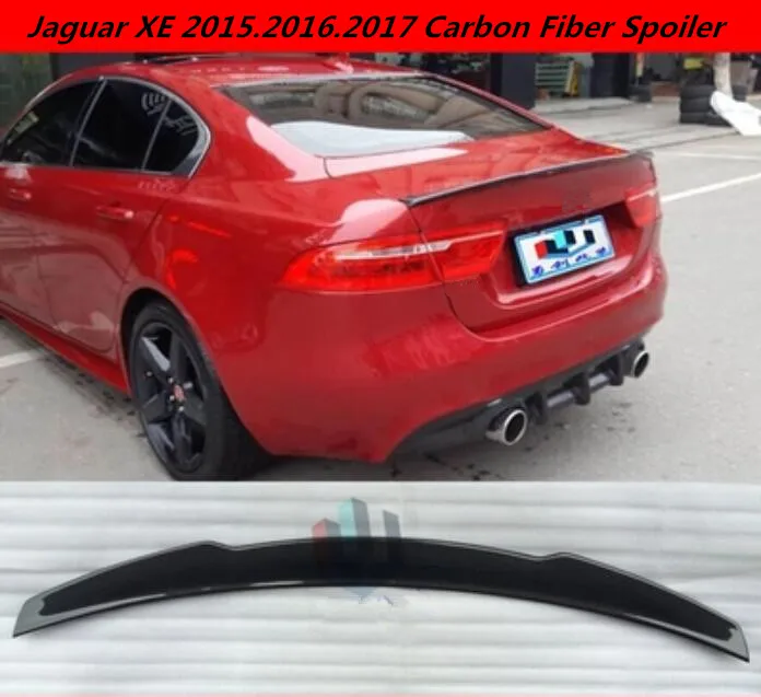 Carbon Fiber Car Rear Wing Trunk Lip Spoilers Lid Diffuser For Jaguar XE 2015 2016 2017 2018