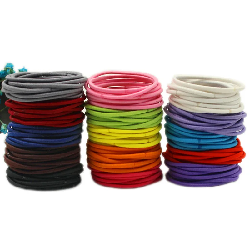 20 Pcs/Lot Big Colorful Rubber Bands Headband Hair Ties Gum Ponytail Holders White Black Elastic Hair Bands For Women Girl