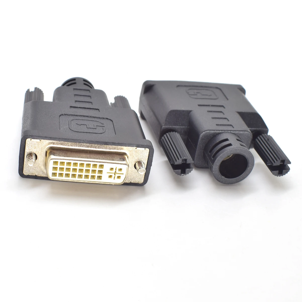 1pc dvi 24 + 5 ( 24 + 1) fêmea DVI-D 24 + 5 pinos fêmea solda tipo adaptador conector preto