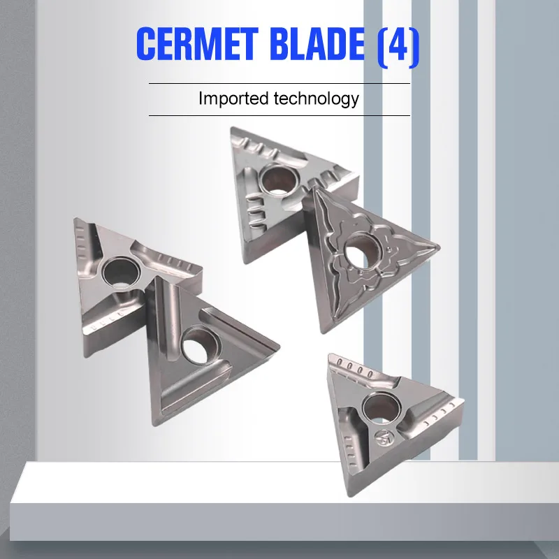 YOUSCARD 10Piece cermet  lathe tools Turning tools TNMG160404-TS TNMG160408-VF TNMG160404R-S Super bright finish