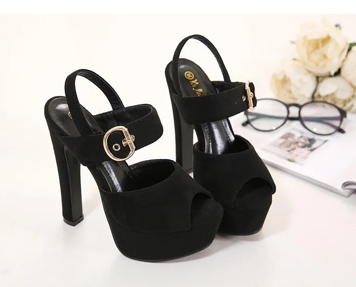 chunky sandals Woman Square Heel Sandals Open Toe High Heels Platform Sandals Shoes Woman High Heel 2021 sapatos feminino