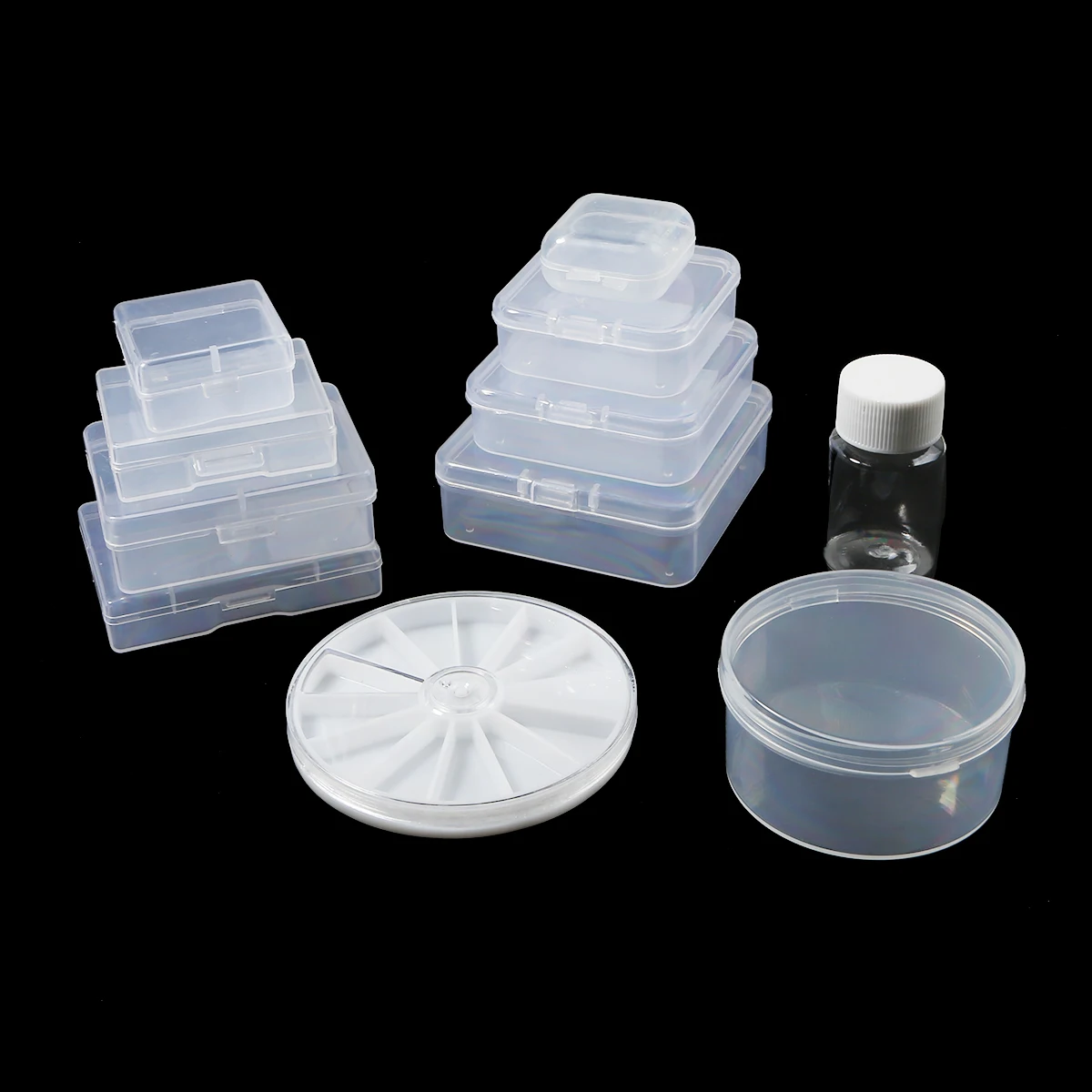 Plastic Jewellery Box with Mirror, Adjustable Storage