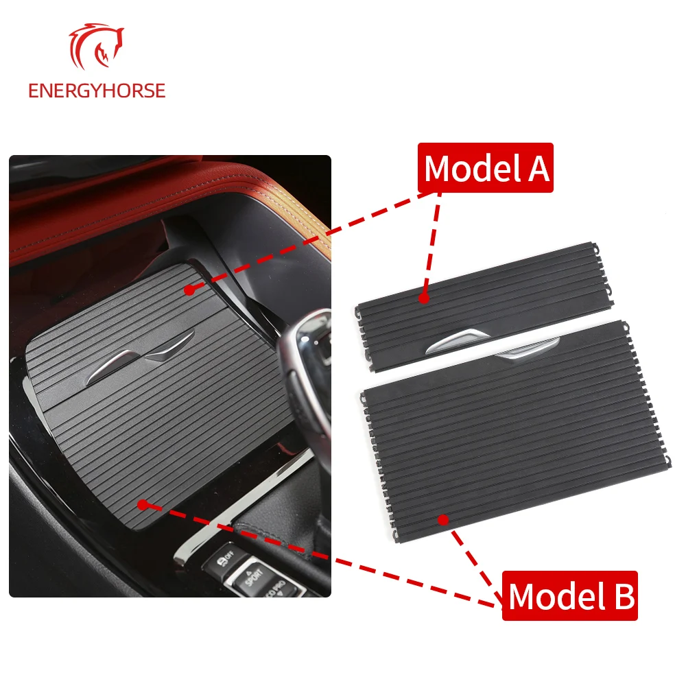 Car Center Console Drink Water Cup Holder Cover Trim Zipper 51169299529 Rolling Curtain For BMW X1 X2 F48 F49 F39