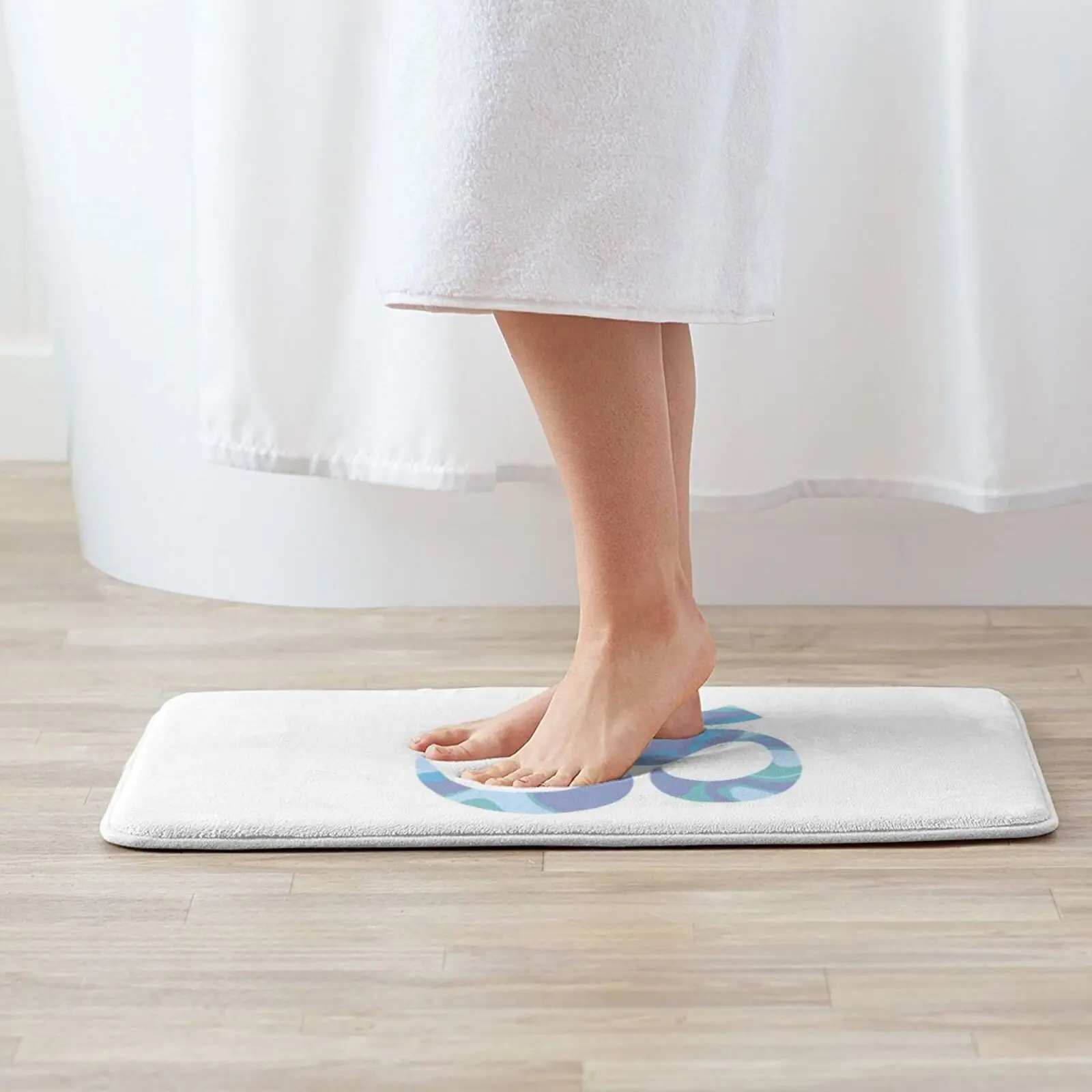 Blue Marbled Ohm Yoga Symbol Mat Rug Carpet Anti-Slip Floor Mats Bedroom Yoga Ohm Om Blue Blue Marble Yogi Hannahpark Hannah