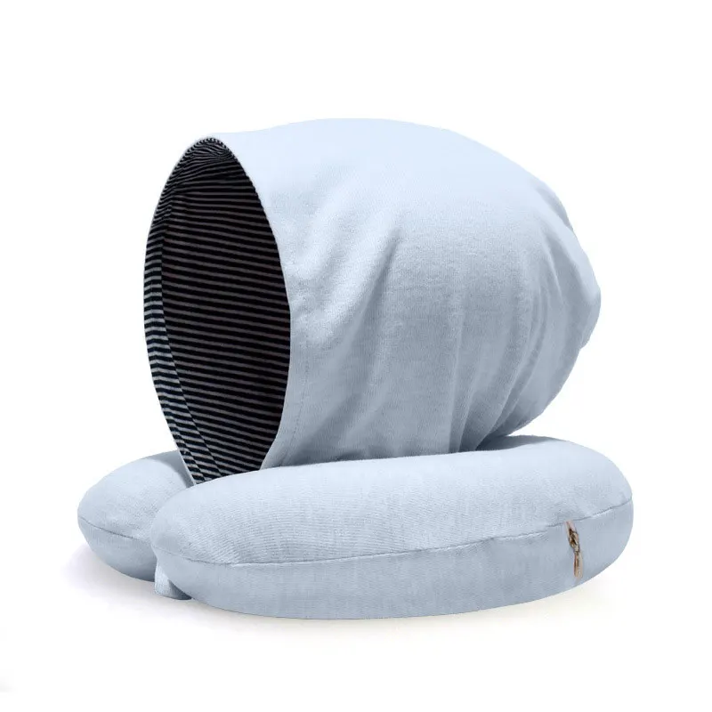 

Hooded U-shaped Pillow Portable Travel Office Nap Pillows Shading Memory Foam Neck Pillow Protect Cervical Spine U-shaped Pillow