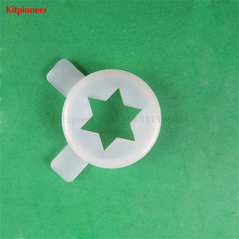 6 in 1 Soft Service Hexagram Star Shaped Moulding Lids Spare Parts For Ice Cream Machine Front Panel Modeling Cap 6Pcs