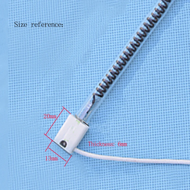 far infrared heating elements quartz heating tube carbon fiber heating tube 220v for heater transparent square head1.2/1.5/1.3kw view 3