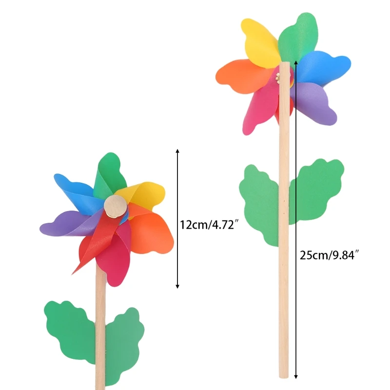 900C ไม้ Windmill Wind Spinner Pinwheels Home Garden Yard ตกแต่งของเล่นเด็กใหม่