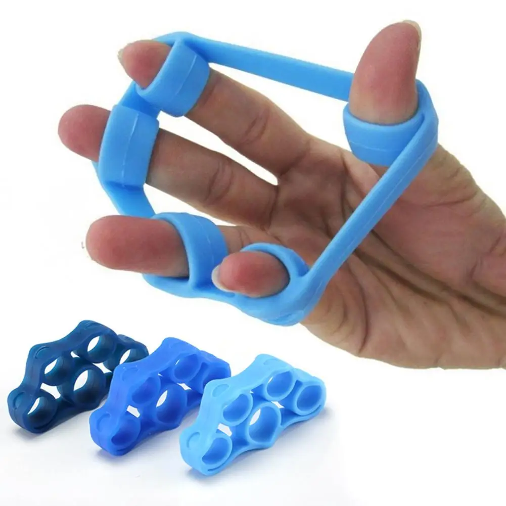 Finger Trainer Silicone Finger Stretcher Hand Exercise Grip Strength Resistance Pull Ring Training for Finger Force Grip Device