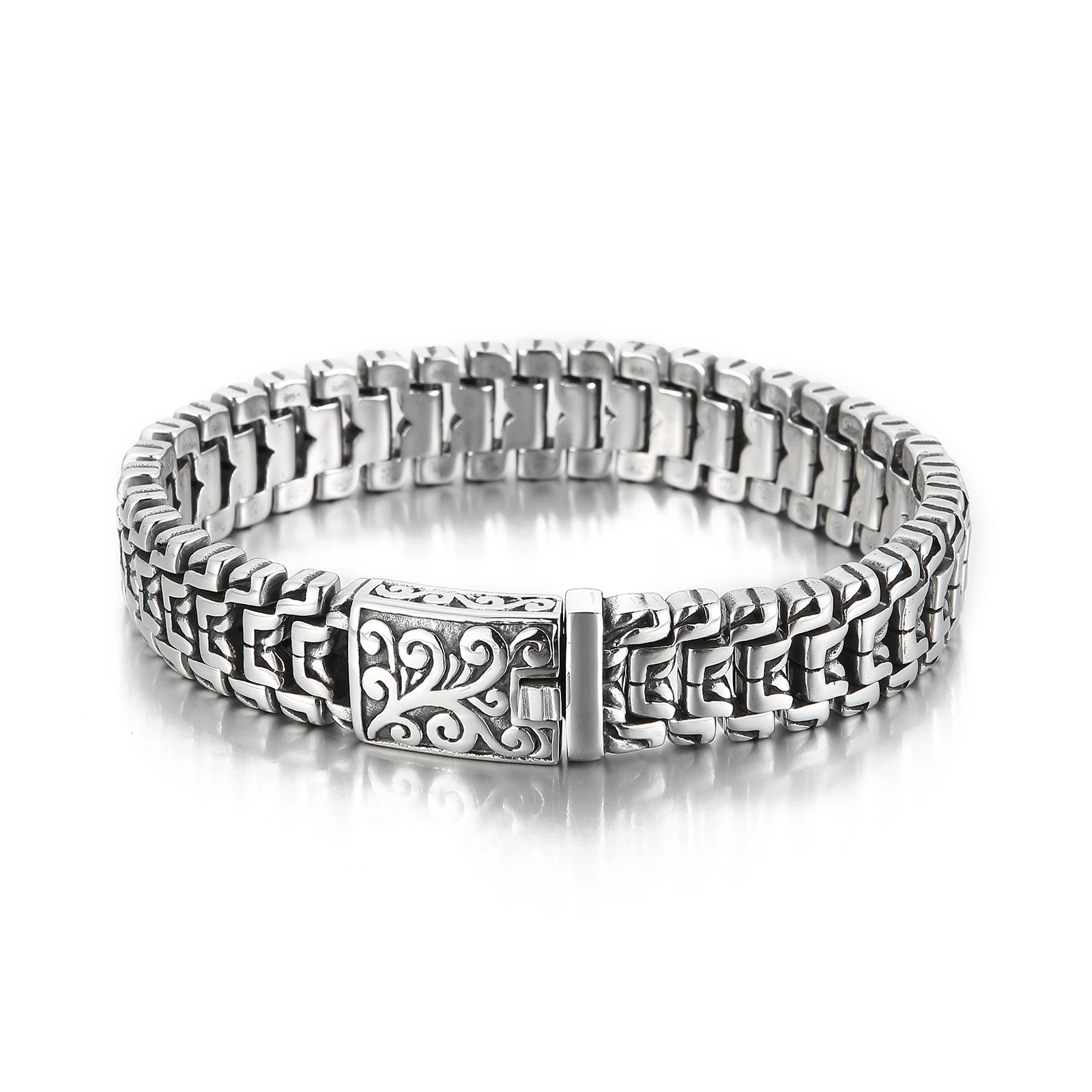 Fongten Rotre Totem Armbanden Voor Mannen Rvs Polsband Charm Mannen Armband Armbanden Hip Hop Goud Kleur Sieraden Groothandel - afbeelding 2