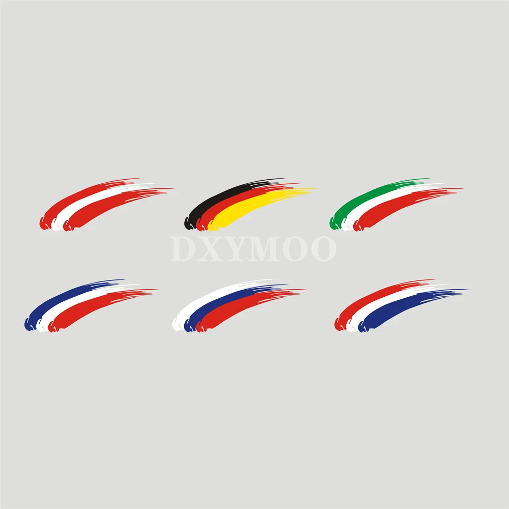 Splashed Ink Tricolor National Flag Italy Germany Austria Car Styling Vinyl Decals Modified Helmet Motor Bicycle Sticker