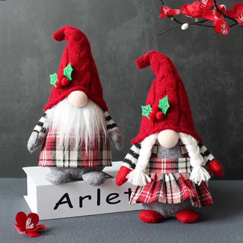 

Christmas Gnomes Plaid Faceless Doll Merry Christmas Decor For Home Table 2021 Christmas Ornament Natal Navidad Gift 2022