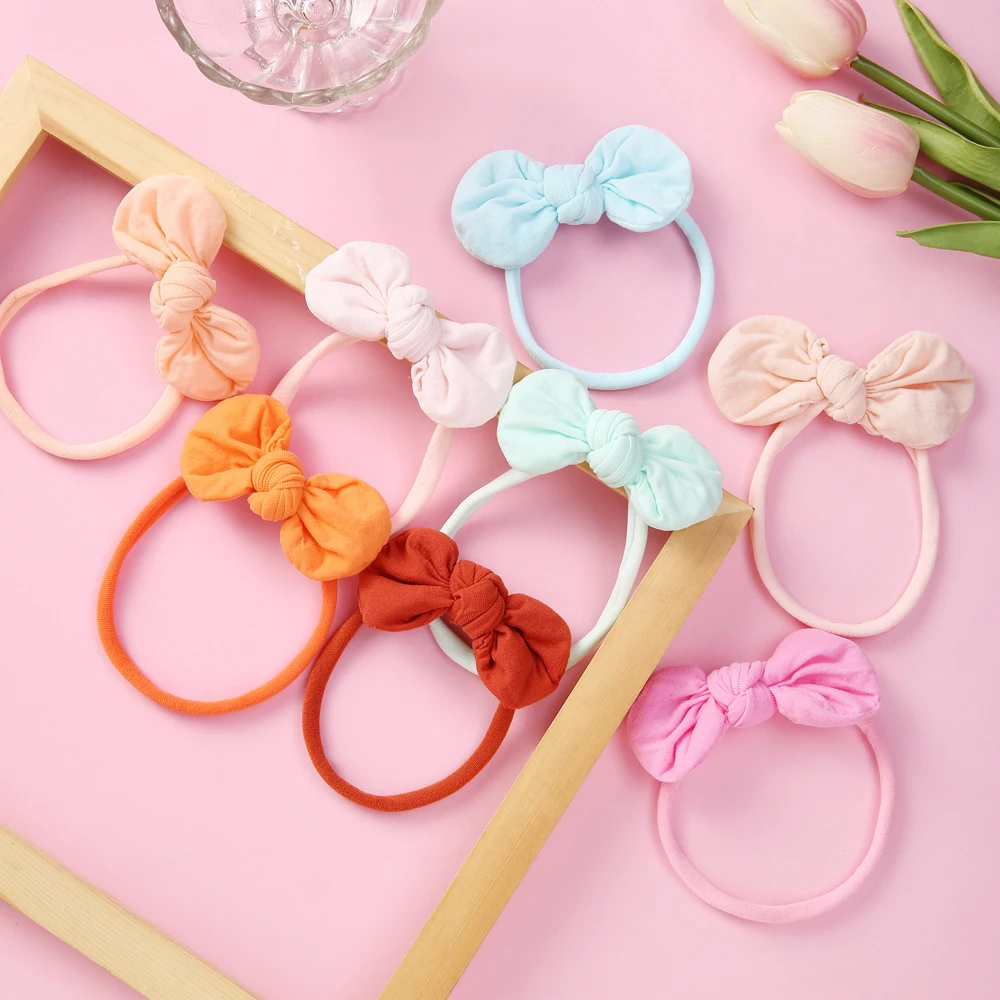 Baby Nylon Headband Girls Hair Bows Accessories For Children Traceless Hairband Newborn Photo Props Infant Headwear