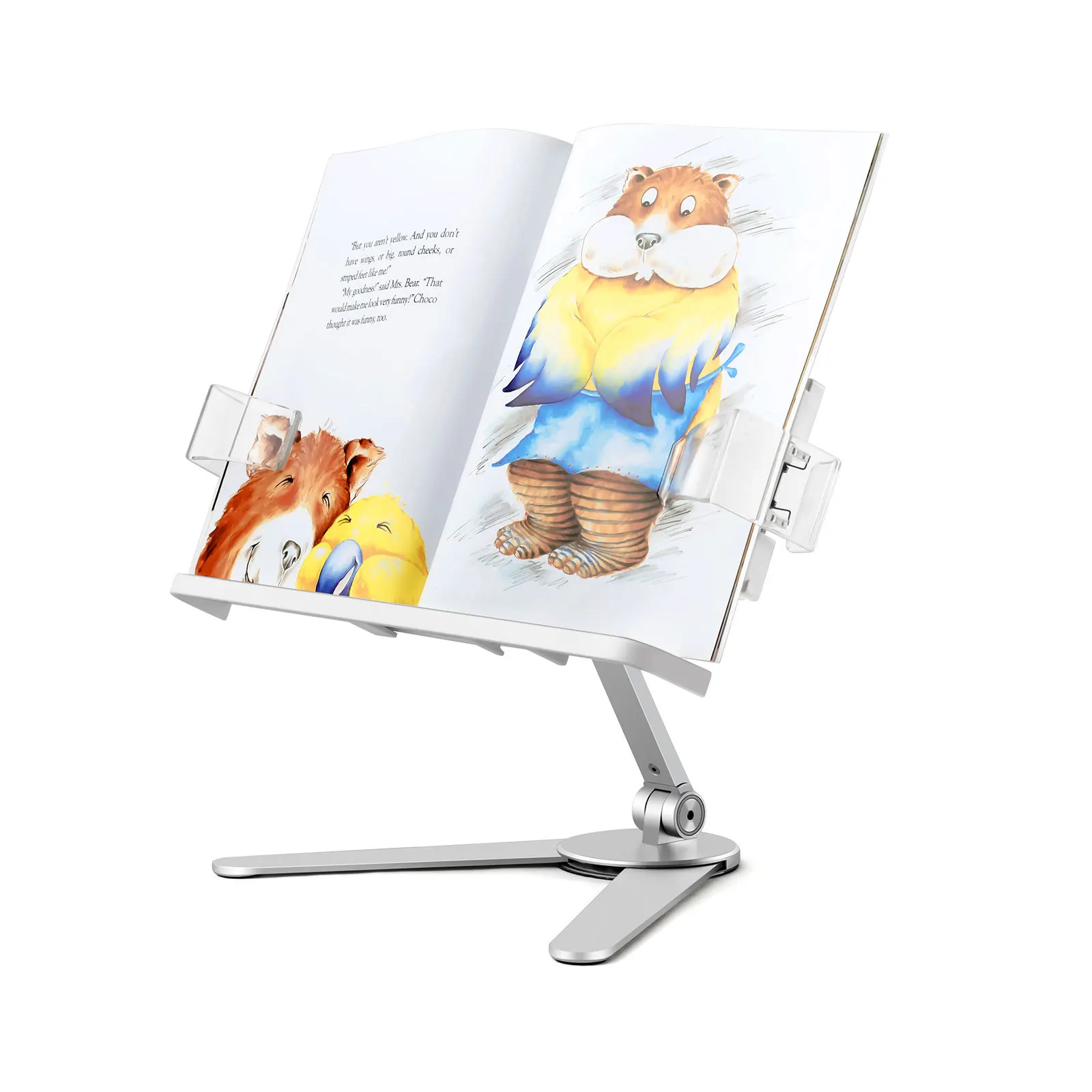 AP-7VB Desktop Book Stand Adjust Portable Aluminum Book Holder Support Document Shelf Tablet Music Score Recipe Bible Stand