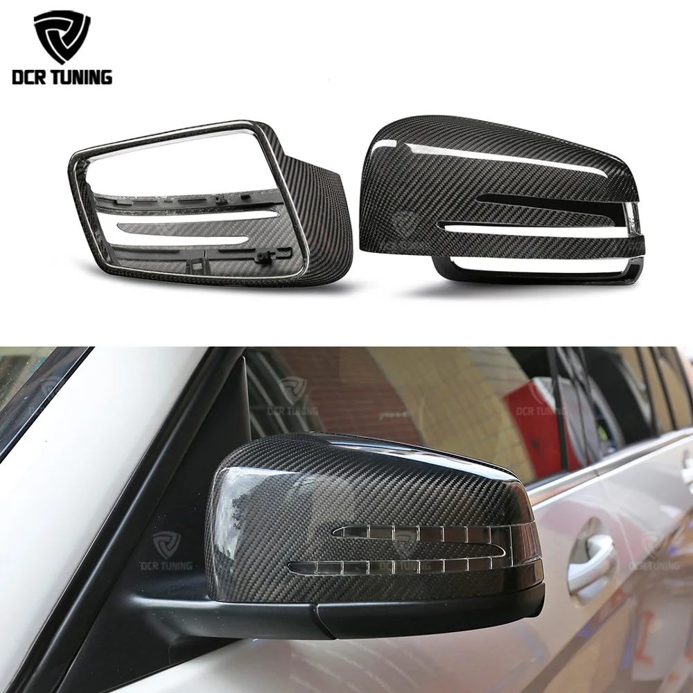 For Mercedes Mirror W204 W212 W207 W176 W218 dry Carbon Mirror cover for Mercedes A B C E S CLS GLK CLS Class dry carbon caps