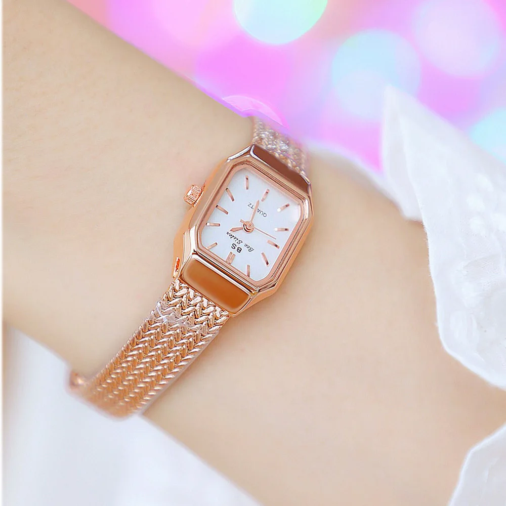 Luxury Wheat Ear Strap Design Elegant Ladies WristWatch Fashion Gold and Silver Waterproof Women Quartz Watches Relogio Feminino