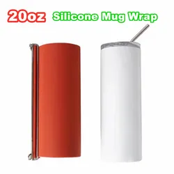 20OZ Sublimation Silicone Mug Wrap Rubber Clamps for Skinny Tumbler，Heat Press Accessories