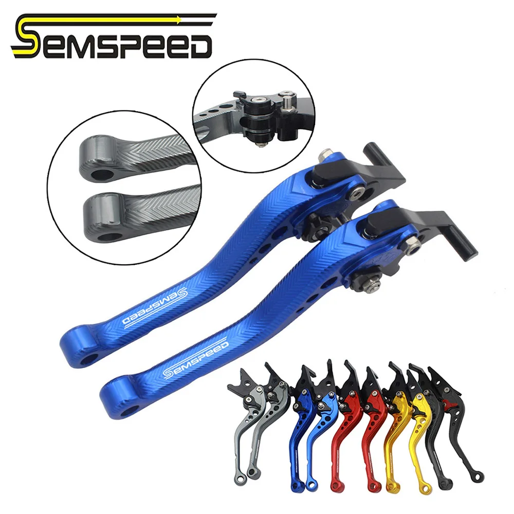 SEMSPEED Motorcycle New 3D Rhombus Short Brake Clutch Levers Handle Grips For YAMAHA NMAX 155 125 150 N-MAX155 NMAX150 2015-2020