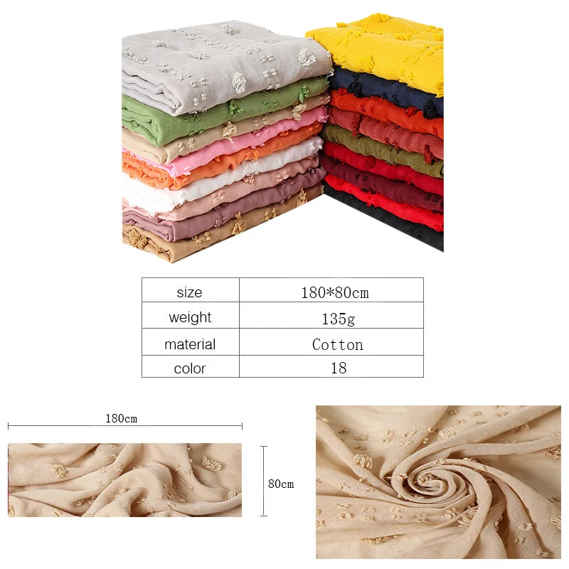 Luxuey Pom Pom sciarpa Hijab in cotone donna scialle lungo avvolgere fascia musulmana Maxi islamico Sjaal Femme Bufandas 185*80cm