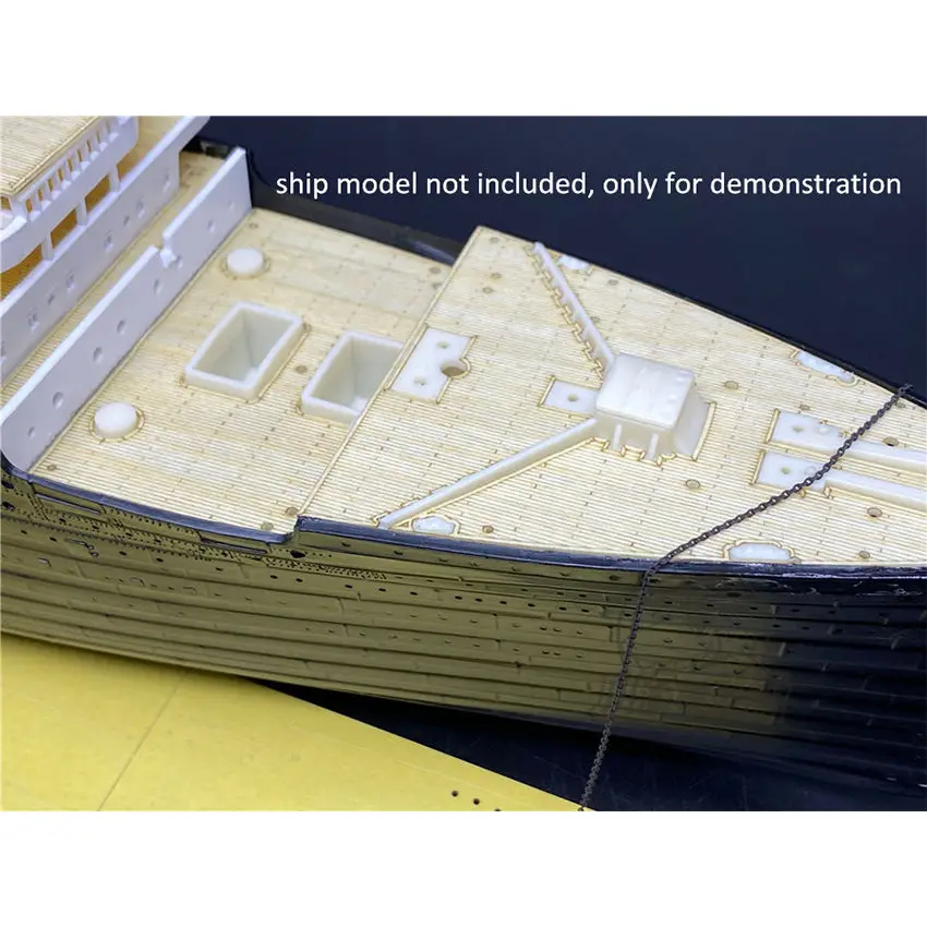 1/350 Scale Wooden Deck Masking Sheet for Minicraft 11318 RMS Titanic Centennial Edition Model CY350084
