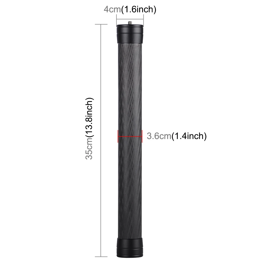 PULUZ Carbon Fiber Extension Monopod Pole Rod Extendable Stick for DJI/MOZA/Feiyu V2/Zhiyun G5/SPG Gimbal 1/4 Screw Tripod Mount