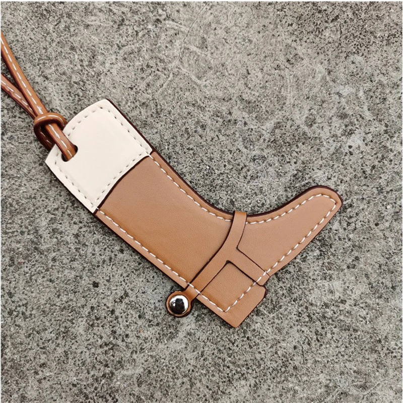 PU Leather Horseshoe Boots Style Keychain Fashion Women Bag Pendant Accessories Dropshipping