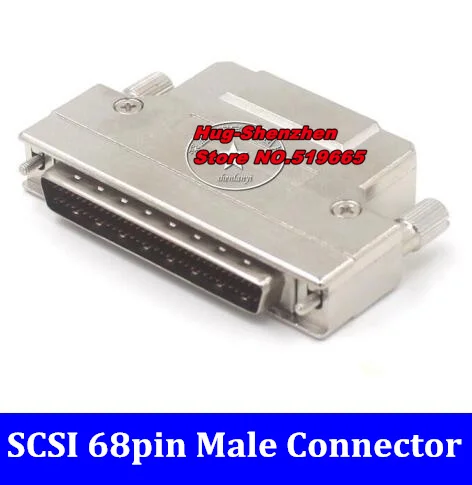 Md68m-AS SCSI connector Iron shell with screw  HPDB68 68pin 68core wire male  Adapter Cable plug