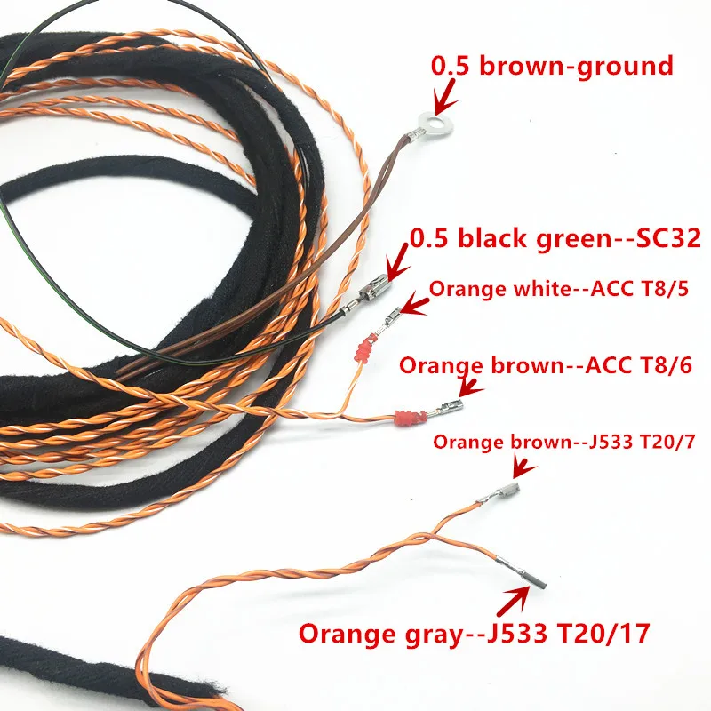 MQB Lane assist keeping system Cable Wiring Harness With ACC Adaptive Cruise Connection pin For Golf 7 MK7 Passat B8 Tiguan A3