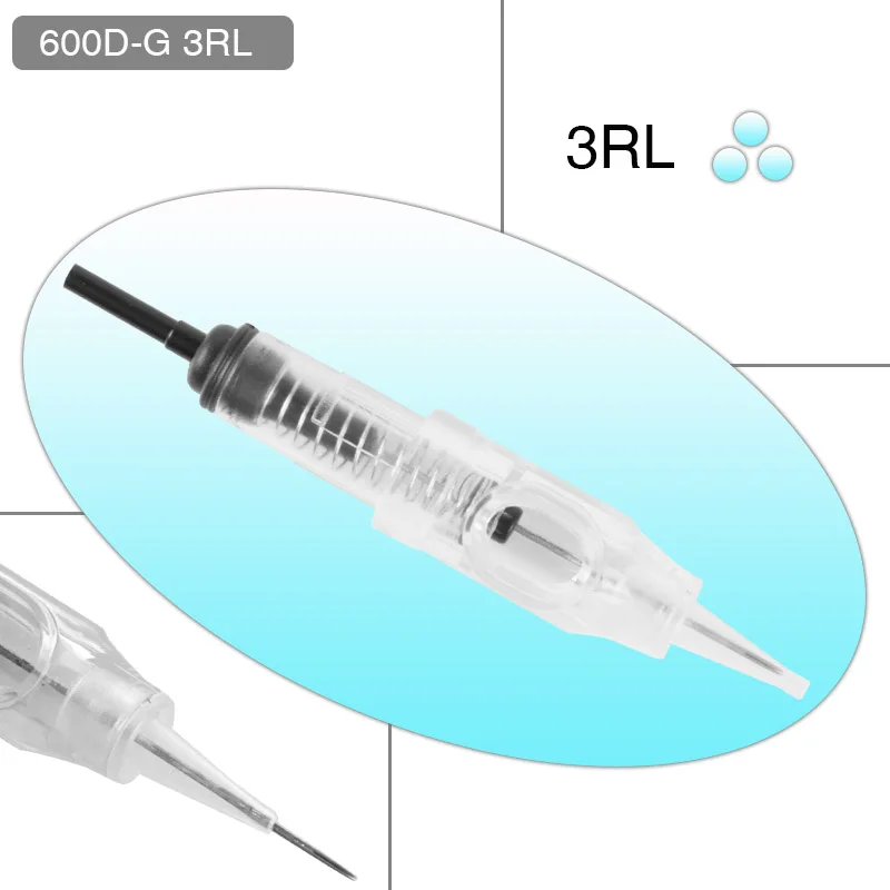 

Sterilized Disposable Tattoo & Permanent Makeup 600D-G Rotary Tattoo Machine Needles 3RL 10pcs/lot