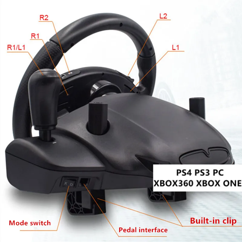 PS 4 3 PC Racing Game Steering Wheel Computador, USB, De Condução Real, Jogo Joystick, 360 Race Car Console, Euro Caminhão, 2 Necessidade de Velocidade