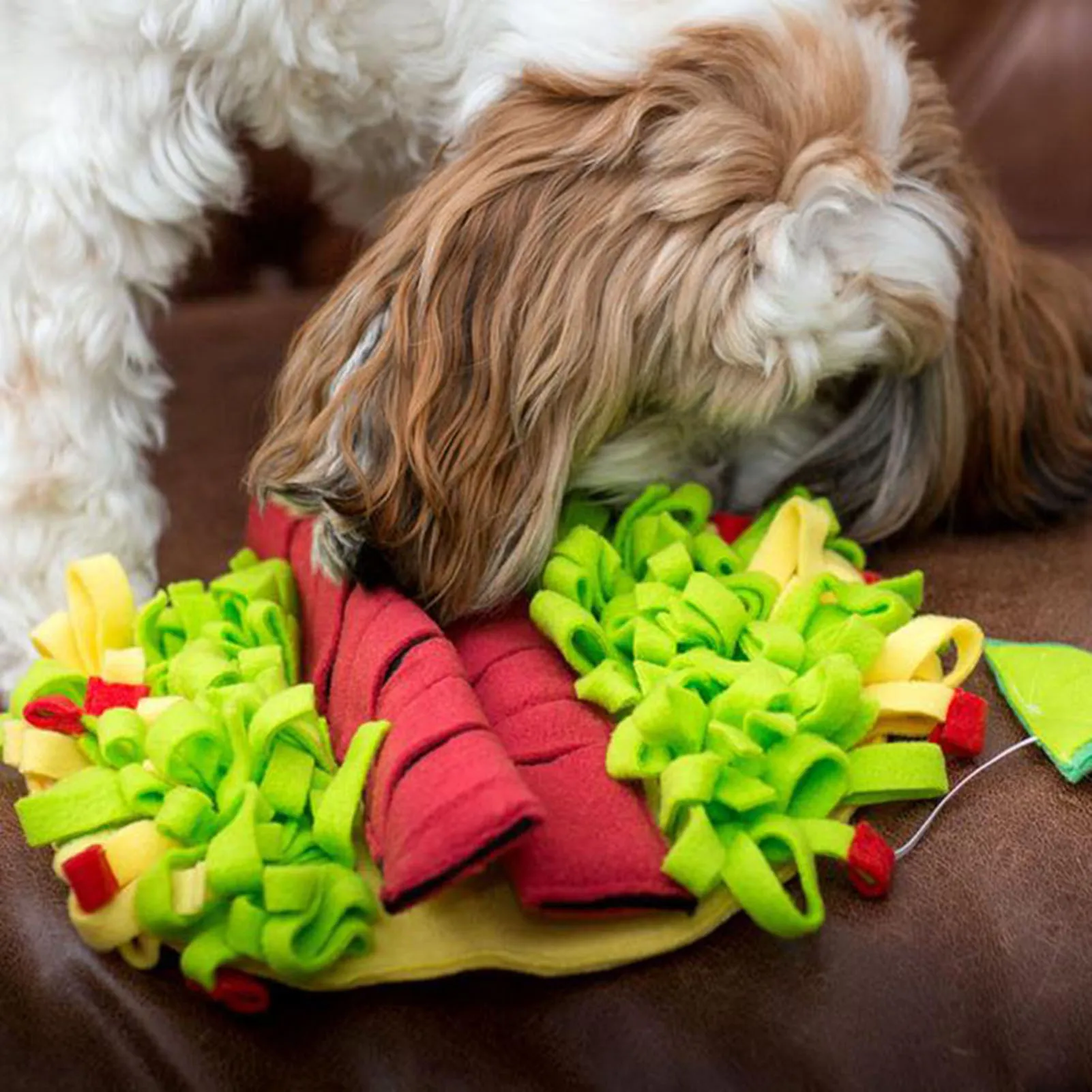 Dog Snuffle Mat Slow Feeder Mat for Encourage Foraging Skills Kitten Puppy Training Blanket Nose Pet Slowing Feeding Mat