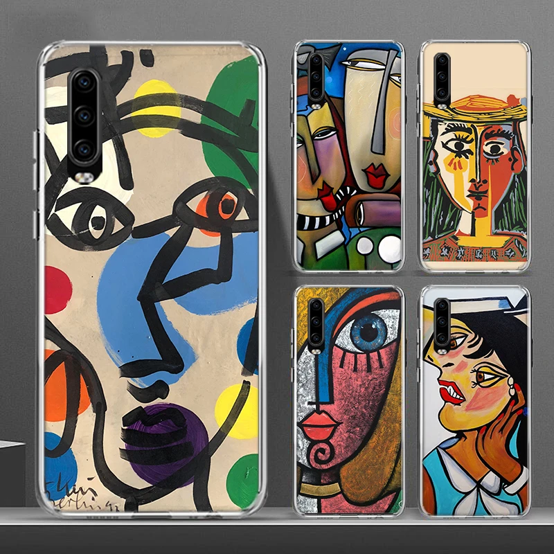 Picasso abstract Art painting Phone Case for Huawei P30 P20 P40 P50 P10 Mate 40 30 10 20 Lite Pro Silicone Soft Shell Coque