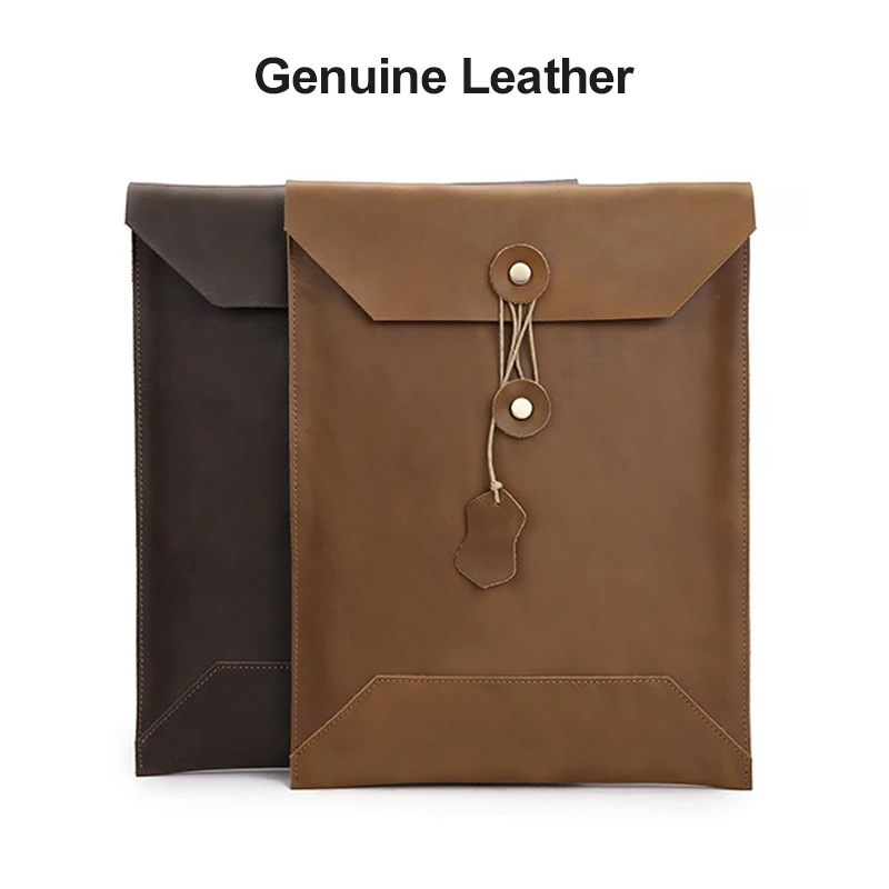 

Genuine Leather sleeve Pouch Bags 11 12 13 15 inch For Macbook Air 13 Pro 15 Laptop Bag For Xiaomi Asus Lenovo Notebook Cases